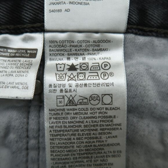 Levi's 505 Jeans Mens Size 40x32 Gray Regular Straight 100% Cotton Denim Fading - Picture 8 of 16